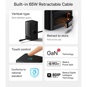 چندراهی برق بیسوس مدل B-PS301 65W