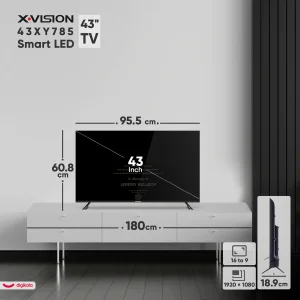 تلویزیون 43 اینچ ال ای دی هوشمند ایکس ویژن مدل 43XY785