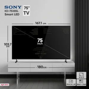 تلویزیون 75 اینچ ال ای دی هوشمند سونی مدل KD-75X85L