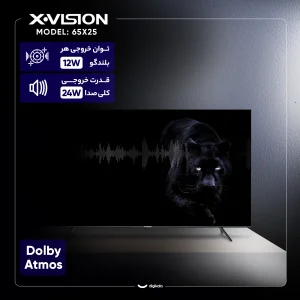 تلویزیون 65 اینچ ال ای دی هوشمند ایکس ویژن مدل 65X25