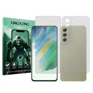 محافظ صفحه نمایش مات کینگ کونگ مدل Tough مناسب برای گوشی موبایل سامسونگ Galaxy S21 FE 5G به همراه محافظ پشت گوشی