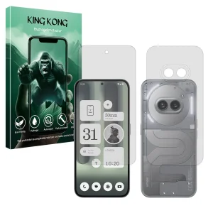 محافظ صفحه نمایش شفاف کینگ کونگ مدل Tough مناسب برای گوشی موبایل ناتینگ Phone 2a Plus به همراه محافظ پشت گوشی