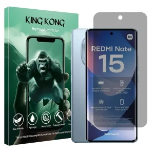 محافظ صفحه نمایش حریم شخصی کینگ کونگ مدل هیدروژلی مناسب برای گوشی موبایل شیائومی Redmi Note 15 4G