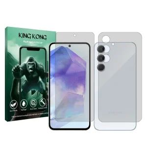 محافظ صفحه نمایش شفاف کینگ کونگ مدل Tough مناسب برای گوشی موبایل سامسونگ Galaxy A55 5G به همراه محافظ پشت گوشی