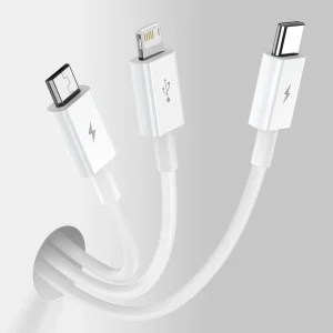 کابل تبدیل USB به microUSB / لایتنینگ / USB-C باسئوس مدل Superior Series  طول 1.5 متر