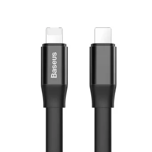 کابل تبدیل USB به MicroUSB و لایتنینگ باسئوس مدل Nimble CALMBJ-A01 طول 1.2 متر
