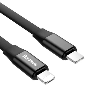 کابل تبدیل USB به MicroUSB و لایتنینگ باسئوس مدل Nimble CALMBJ-A01 طول 1.2 متر
