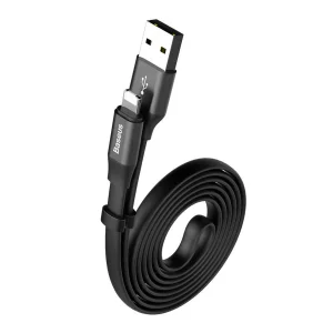 کابل تبدیل USB به MicroUSB و لایتنینگ باسئوس مدل Nimble CALMBJ-A01 طول 1.2 متر