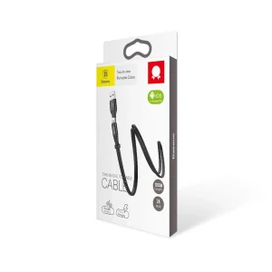 کابل تبدیل USB به MicroUSB و لایتنینگ باسئوس مدل Nimble CALMBJ-A01 طول 1.2 متر