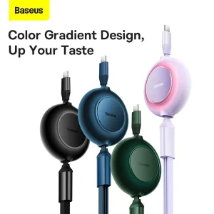 کابل تبدیل USB-C به USB-C/microUSB /لایتنینگ بیسوس مدل Mirror2 100W طول 1.1 متر