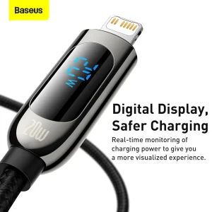 کابل تبدیل USB-C به لایتنینگ باسئوس مدل  CATLSK 20W PD طول 1 متر