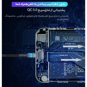 کابل USB-C بیسوس مدل H91 طول 2 متر