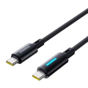کابل تبدیل USB-C بیسوس مدل Lit Button-Control 100W طول 2 متر