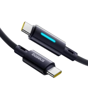 کابل تبدیل USB-C بیسوس مدل Lit Button-Control 100W طول 2 متر