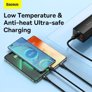 کابل تبدیل USB به لایتنینگ/USB-C/micro-USB بیسوس مدل Flash Series II 66W طول 1.2 متر