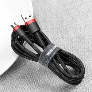 کابل تبدیل USB به microUSB باسئوس مدل CAMKLF-H91 طول 3 متر