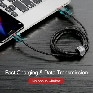 کابل تبدیل USB به microUSB باسئوس مدل CAMKLF-H91 طول 3 متر