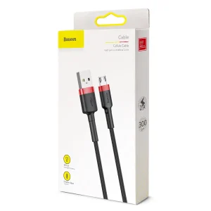 کابل تبدیل USB به microUSB باسئوس مدل CAMKLF-H91 طول 3 متر