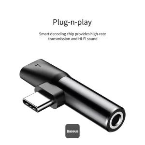مبدل USB-C به AUX/USB-C باسئوس مدل l41