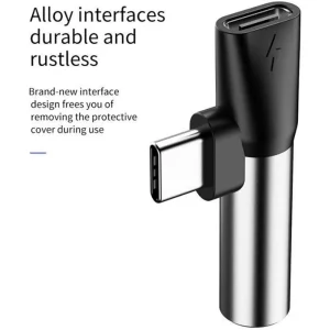 مبدل USB-C به AUX/USB-C باسئوس مدل l41