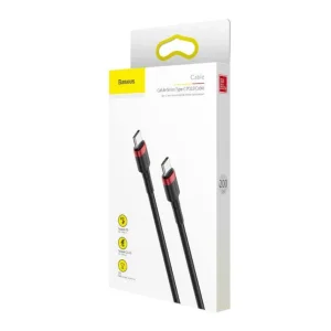 کابل تبدیل USB-C باسئوس مدل Cafule PD 60W طول 2 متر