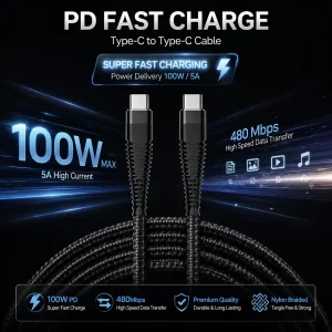 کابل تبدیل USB-C باسئوس مدل PowerFlex-H6 طول 1 متر