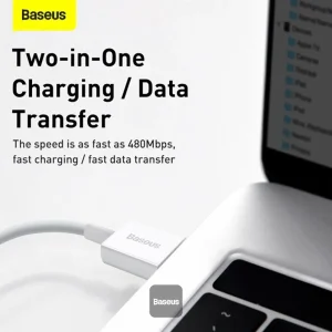 کابل تبدیل USB به لایتنینگ باسئوس مدل CALYS-A01 طول 1.5 متر