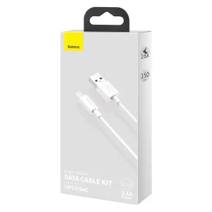 کابل تبدیل USB به MicroUSB باسئوس مدل TZCAMZJ-02 طول 1.5 متر بسته 2 عددی