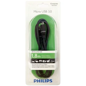 کابل تبدیل USB به microUSB فیلیپس مدل SWU3182N/10 طول 1.8 متر