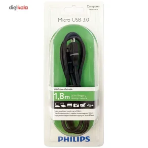کابل تبدیل USB به microUSB فیلیپس مدل SWU3182N/10 طول 1.8 متر