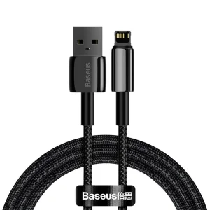کابل USB به لایتنینگ باسئوس مدل Tungsten Gold طول 1 متر