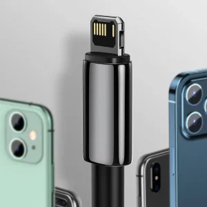 کابل USB به لایتنینگ باسئوس مدل Tungsten Gold طول 1 متر