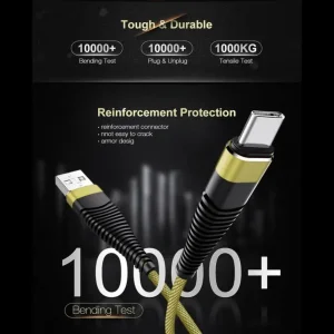 کابل تبدیل USB به USB-C باسئوس مدلPowerFlex-H1 طول 1 متر