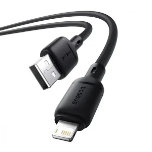 کابل تبدیل USB به لایتنینگ بیسوس مدل Silky Series 2.4A طول 1 متر