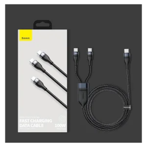 کابل تبدیل 1 به 2 USB-C باسئوس مدل CA1T2-C01 طول 1.5 متر