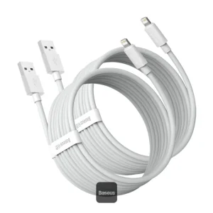 کابل تبدیل USB به لایتنینگ باسئوس مدل Wisdom طول 1.5 متر مجموعه 2 عددی
