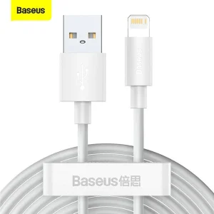 کابل تبدیل USB به لایتنینگ باسئوس مدل Wisdom طول 1.5 متر مجموعه 2 عددی