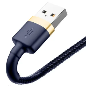 کابل تبدیل USB به لایتنینگ باسئوس مدل Calklf Blue Gold 2.4A طول 1 متر
