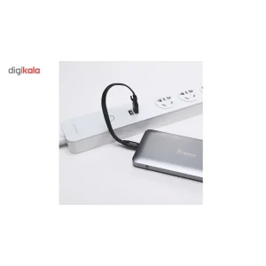 کابل تبدیل 2 کاره USB به لایتنینگ و MicroUSB باسئوس مدل Two In One به طول0.23 متر
