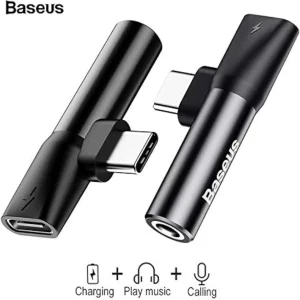 مبدل USB-C به AUX/USB-C بیسوس مدل L41 مناسب برای گوشی های شیائومی