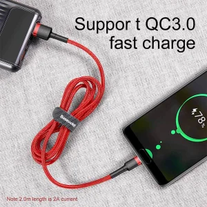 کابل تبدیل USB به USB-C بیسوس مدل CATKLF-B09 Rapid Charge Cafule طول 1 متر