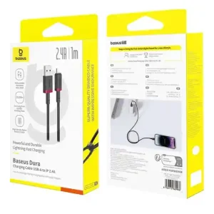 کابل تبدیل USB به لایتنینگ بیسوس مدل Dura طول 1متر