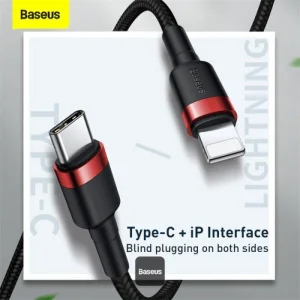 کابل تبدیل USB-C به لایتنینگ باسئوس مدل CATLKLF-91 طول 1 متر