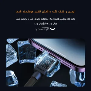 کابل تبدیل USB-C به لایتنینگ باسئوس مدل Coolplay Series طول 1 متر