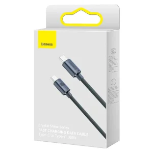 کابل USB-C باسئوس مدل Crystal Shine-100W طول 2 متر