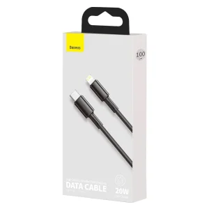 کابل تبدیل USB-C به لایتنینگ باسئوس مدل High Density 20W طول ۱ متر
