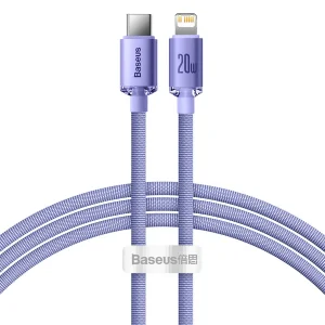 کابل USB-C به لایتنینگ باسئوس مدل Crystal Shine New Pack طول 1.2 متر