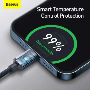 کابل USB-C به لایتنینگ باسئوس مدل Crystal Shine New Pack طول 1.2 متر