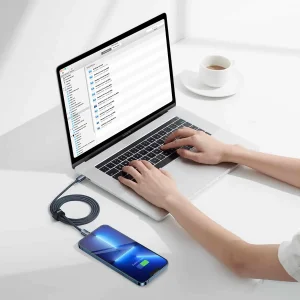 کابل USB-C به لایتنینگ باسئوس مدل Crystal Shine New Pack طول 1.2 متر