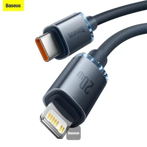 کابل USB-C به لایتنینگ باسئوس مدل Crystal Shine New Pack طول 1.2 متر